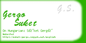 gergo suket business card